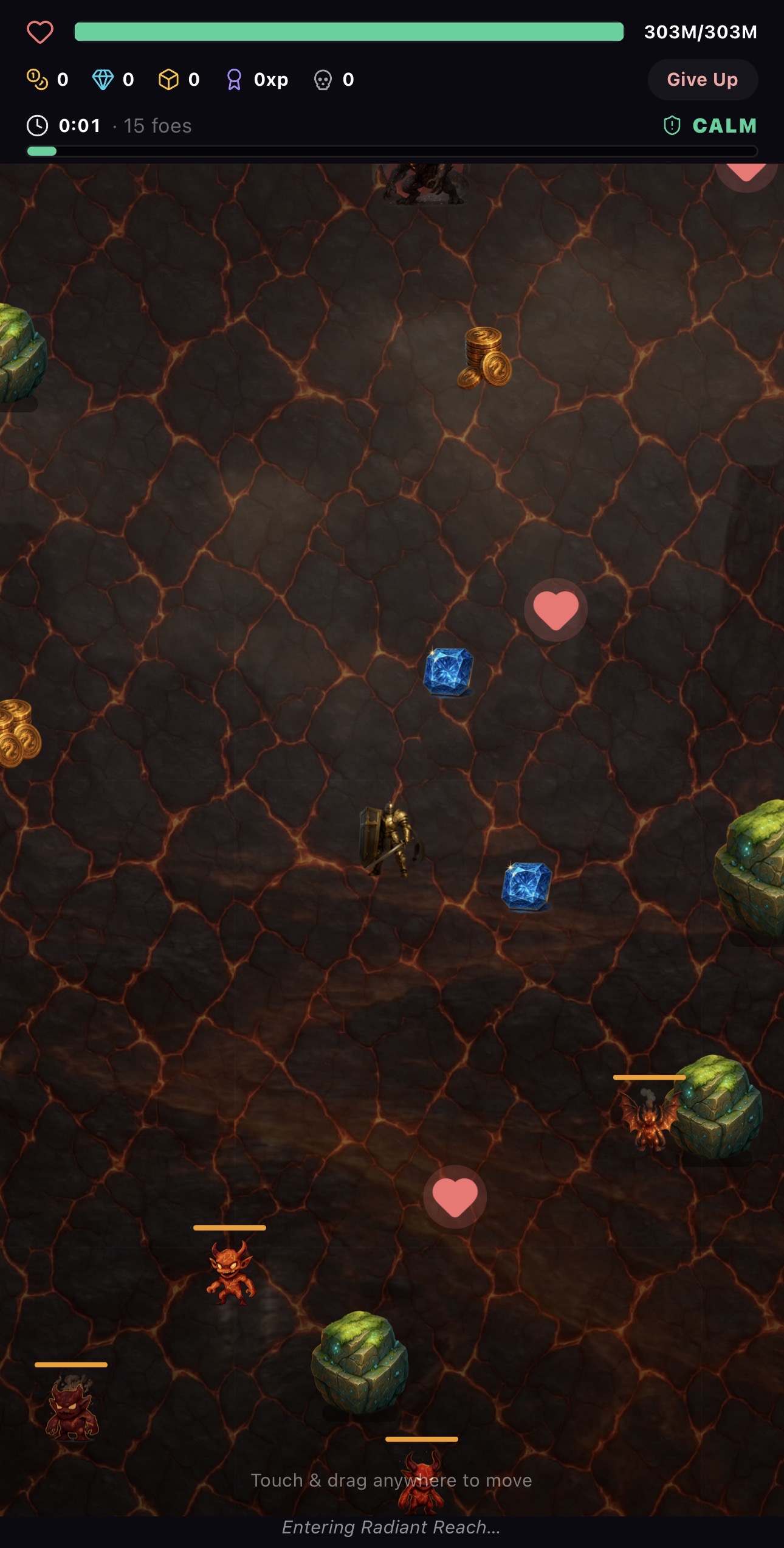 Real-time combat arena